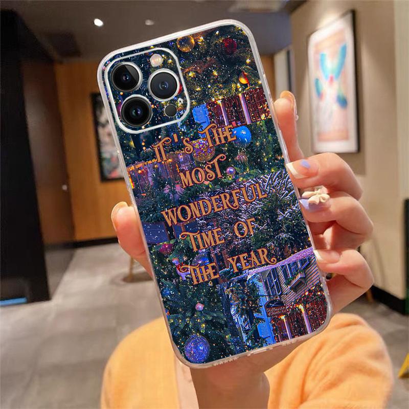 Christmas Tree Ball Phone Case Carcasa Funda For iPhone 17 Pro Max Air 16 15 14 13 Pro Max 15 16 Pro 15Plus 16E Case