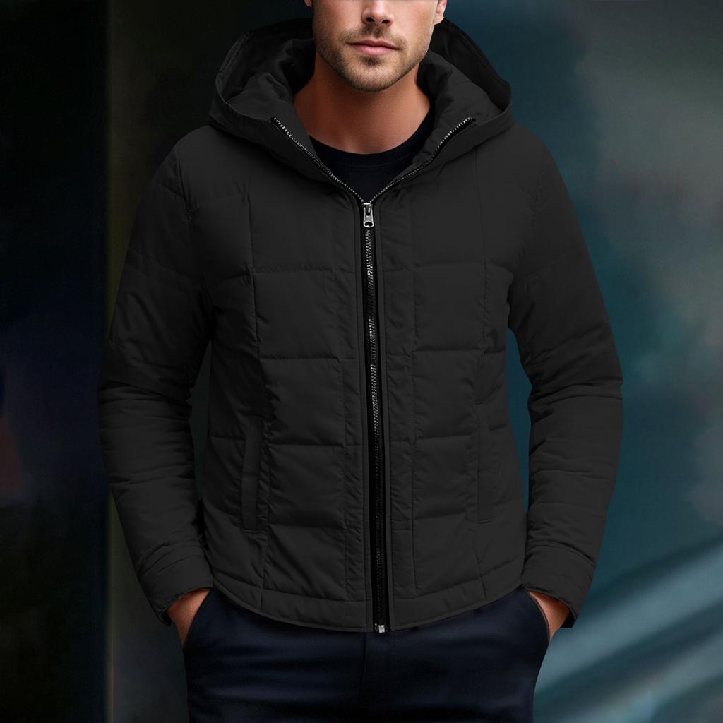 Men's  Baseball Collar  Thickened  Windproof  Keep Warm  Down  Cotton-Padded Jacket  Coat