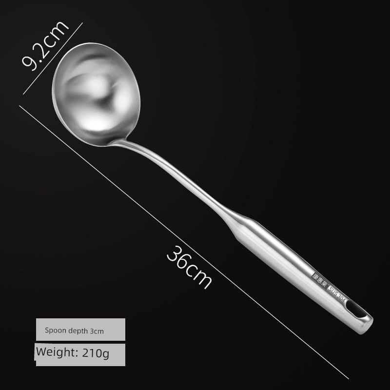 Soup Spoon For Home Large Soup 304 Stainless Steel Spoon Long Handle Spoon Porridge Spoon Porridge Spoon Soup Scoop Hot Pot Slotted Ladle