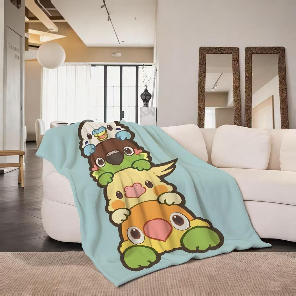 illust Y Yutoriya Throw Flannel Throw Blanket Suitable for Sofa Living Room Bedroom