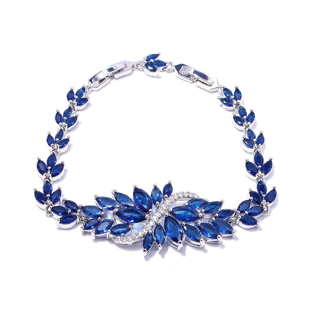 

Европейский и американский браслет из циркония с полной инкрустацией бриллиантами, многоцветный, поставляется с удлиненной пряжкой 18.5Cm main chain + 3cm extended buckle