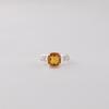 Citrine Gemstone 925 Sterling Silver Wedding Ring Designer Jewelry For Women CZR-15-1