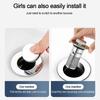Anti-clog Floor Drain Filter Mesh Hair Trap Washbasin Bounce Core  Bathroom Accessory