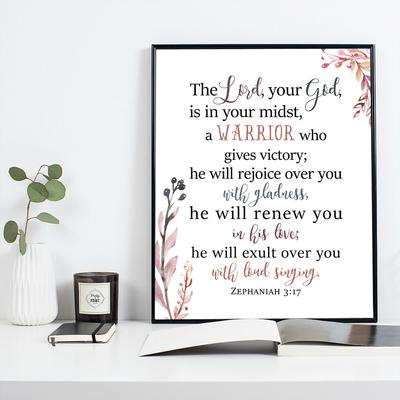 Sophonie 3:17 Art Mural Écriture Celui qui demeure sous l'abri Verset Biblique Peinture sur Toile Affiche Pour Votre Décoration de Maison Chrétienne