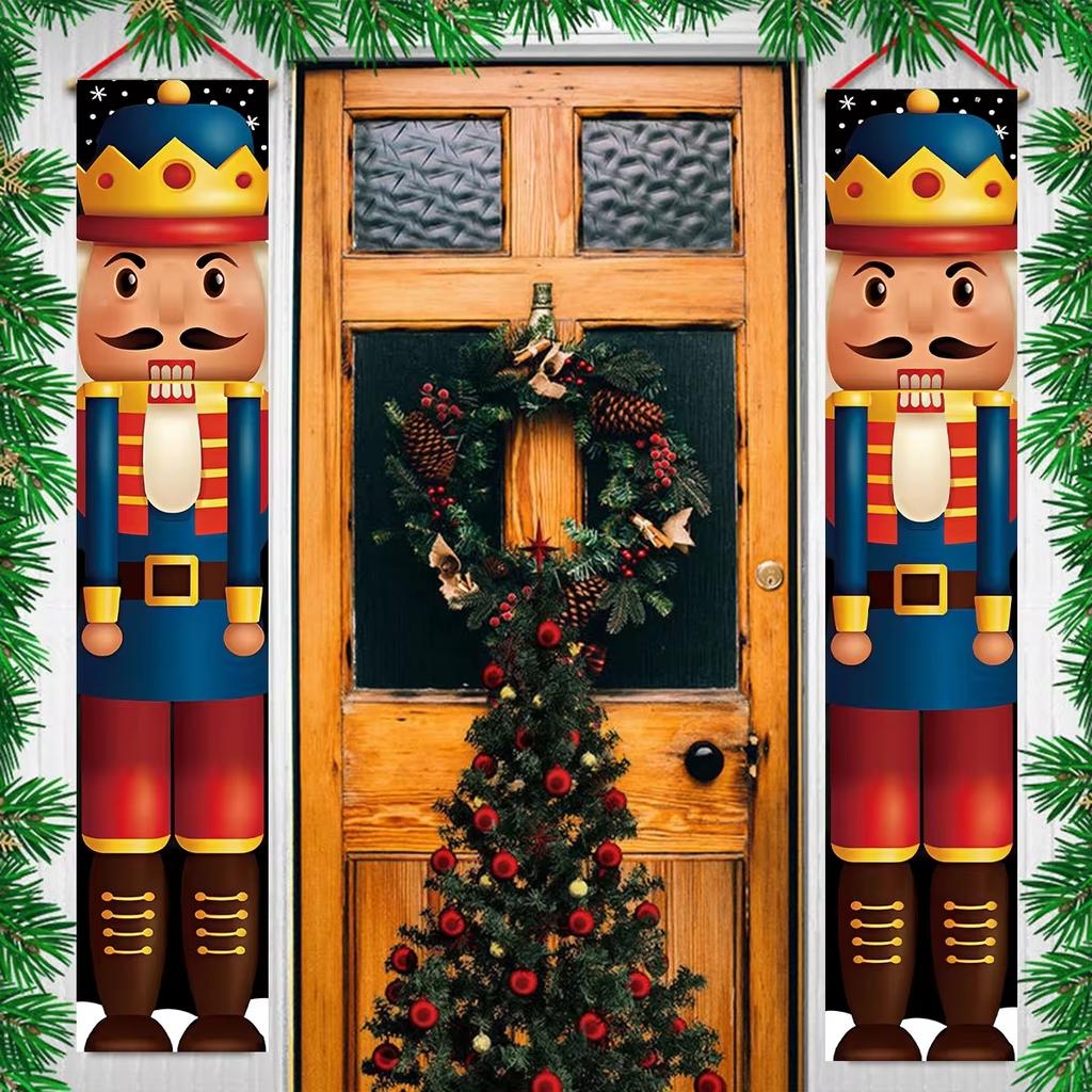 Christmas Hanging Door Banner Merry Christmas Decorations for Home Xmas Navidad Noel Natal Door Decor Happy New Year Gifts 2026