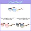 Leopard Animal Design Unisex Metal Frame Sunglasses With Pc Lenses For Outdoor Activities