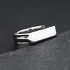Fashion 316L Stainless Steel Simple Rings For Men Women Punk Hip Hop Square Band Flat Top Signet Ring Charm Party Jewelry Gifts