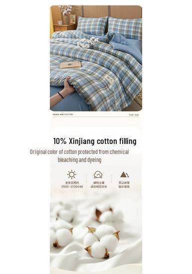 Class A Thickened Xinjiang Cotton Quilt for Home & Dormitory – Four Seasons Use