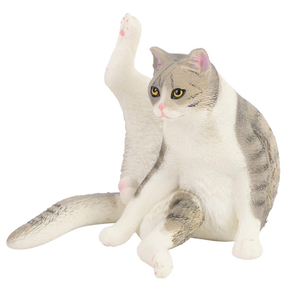 Realistische Katzenfigur Pädagogisch Lebensecht Niedlich Simuliertes Katzenmodell Spielzeug für Kinderzimmer Schreibtisch