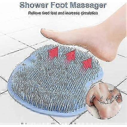 shower foot scrubber with soothing massage pad