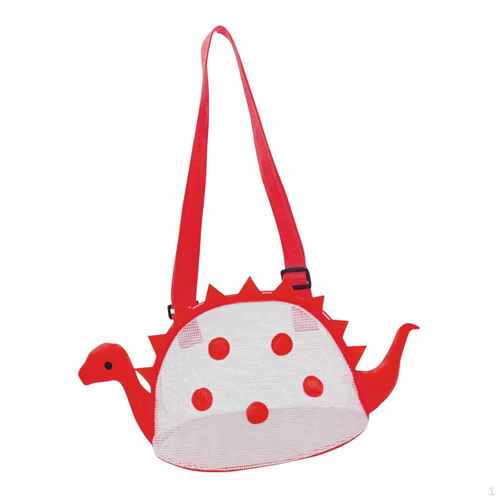 

Сумки для детей, пляжная сетчатая сумка, детская сумка с регулируемыми ремнями для хранения красный