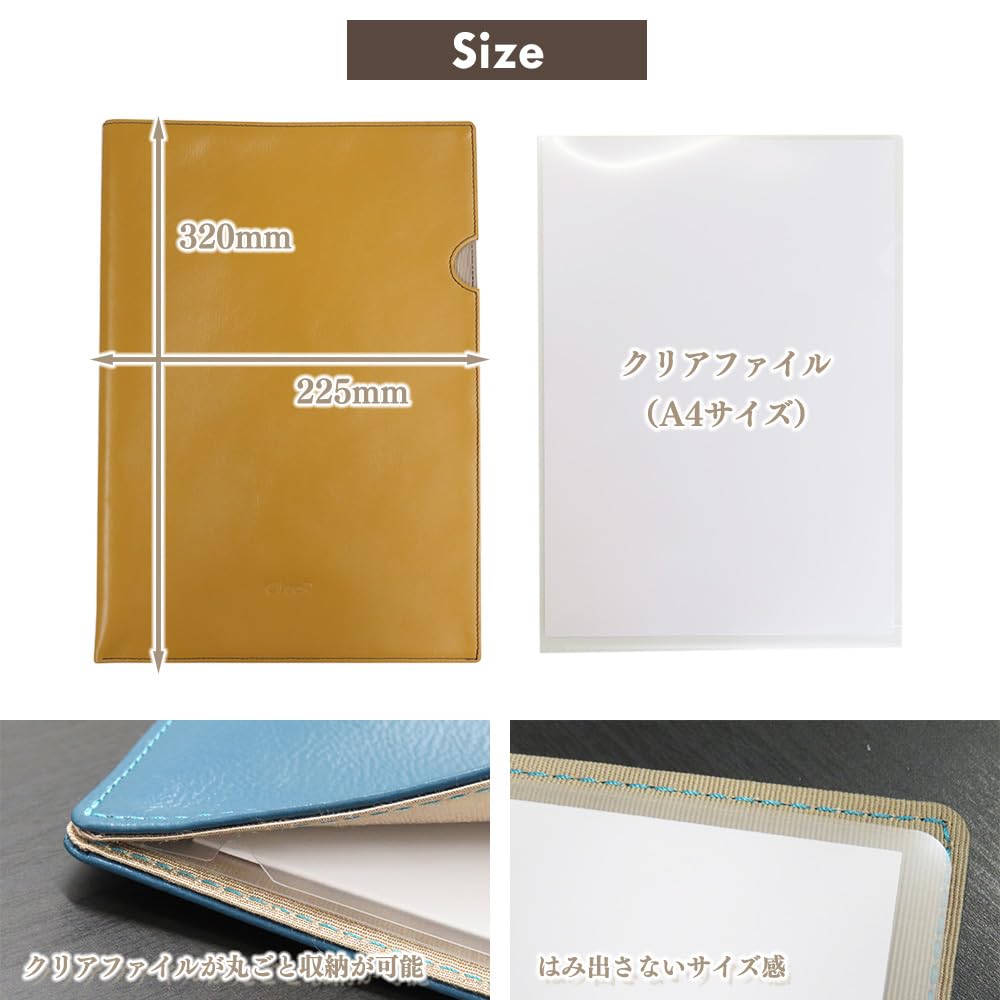 Document File A4 Size Clear Holder Cover Business Documents Contracts Document Case Leather A4 File Genuine Leather Cowhide Concealing Contents Gray