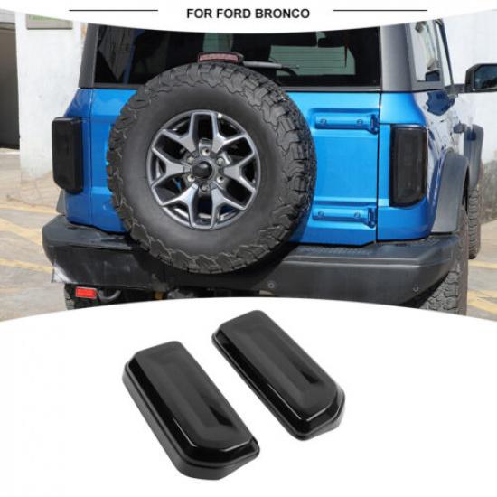 Rear Tail Light LED Lamp Guard Trim Cover Bezel for Ford Bronco 21+ Smoked Black