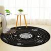 S Black White Galaxies Round Rug Nonslip Area Rug Office Chair Mat Carpet For Living Room Bedroom Home Decor