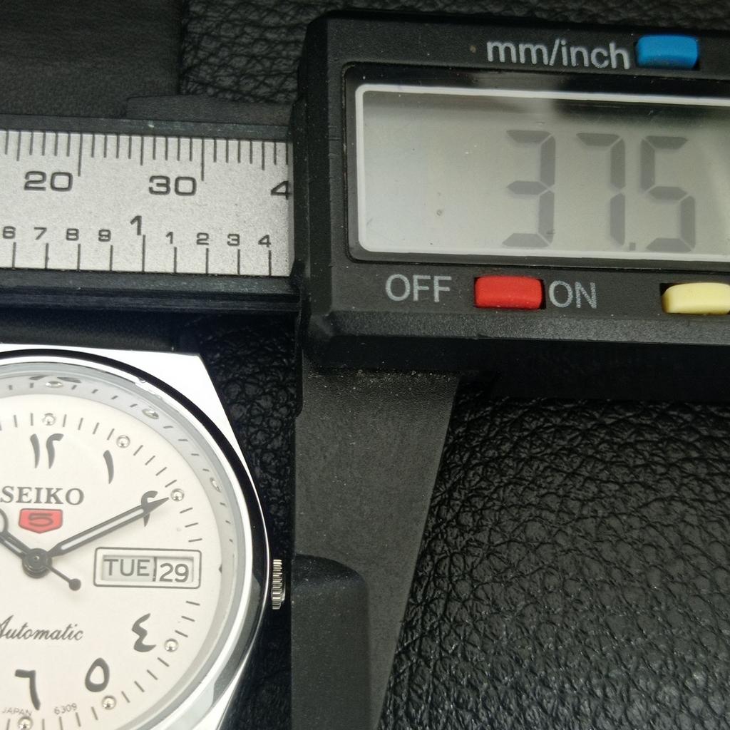 JAPAN VINTAGE REFURBISHED SEIKO 5 AUTOMATIC 6309A MENS WHITE WATCH a442579-1