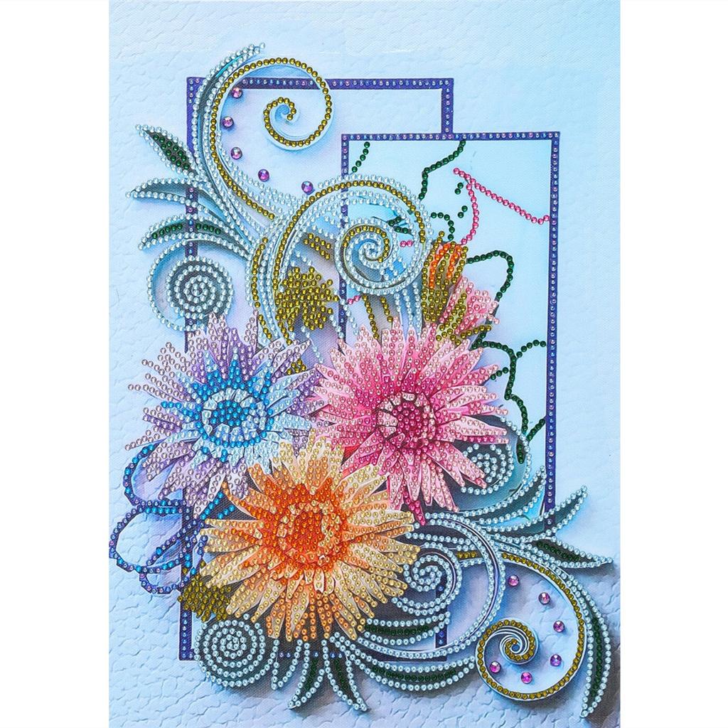 Ny spesiell form diamantmaleri Blomst Scenisk mønster DIY 5D Del Drill Kryssstingsett Krystallkunst Rhinestone Broderi