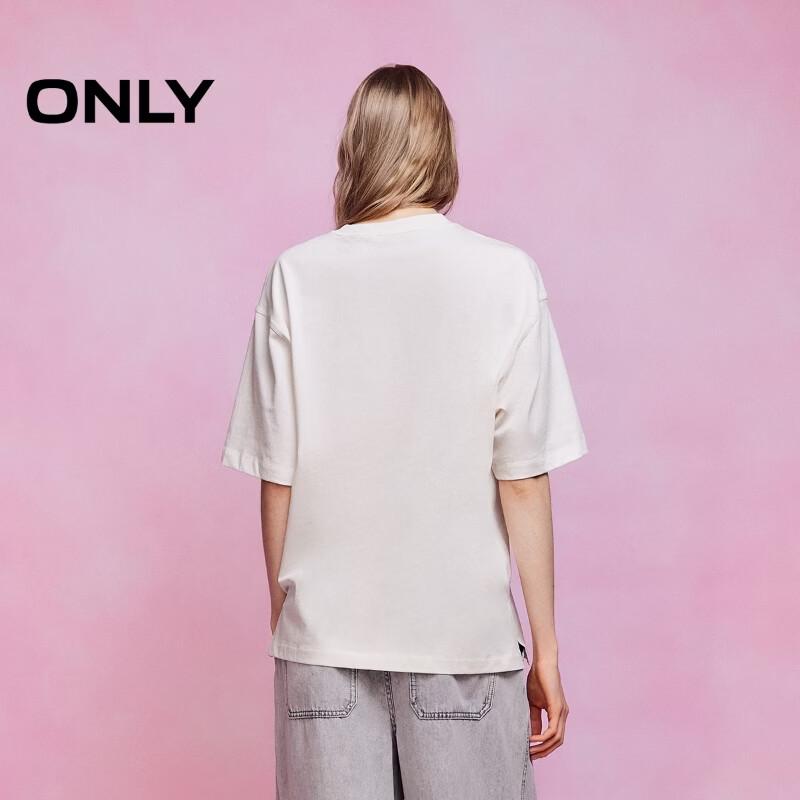 Only 2026 Women's Strawberry Print Loose Cotton T-Shirt