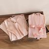 Elegant French Mulberry Silk Camisole & Robe Set for Wedding Morning