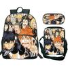 Anime Haikyuu Batoh 3ks Sada Školní Tašky S Taškou Přes Rameno Pouzdro na Tužky Dětské Batohy pro Kluky Dívky Batoh na Notebook Taška na Knihy Dárek