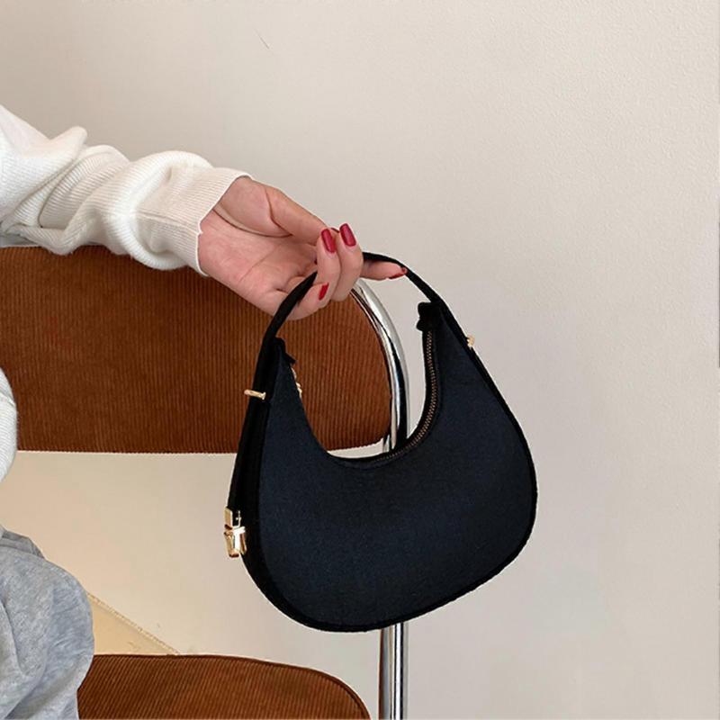 Women Shoulder Handbag Soft PU Shoulder Bag Stylish Casual Portable Bag for Commuting Shopping Date Work Black Free Size