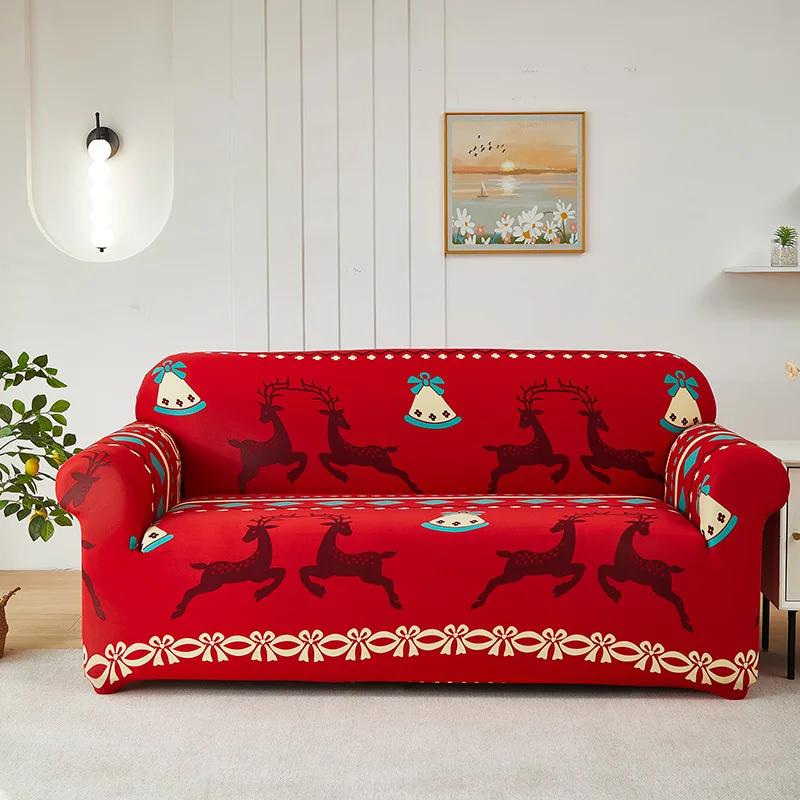 Armchair Corner Sofa Cover Leaves Stretch Sofa Cover Couch Cover Slipcovers Chaselong Protector for Pets and Kids Fully Wrap