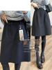 Originele Wolle Midi Rok - Flatteus, Eenvoudig en Gezellig voor de Herfst/Winter Pendel