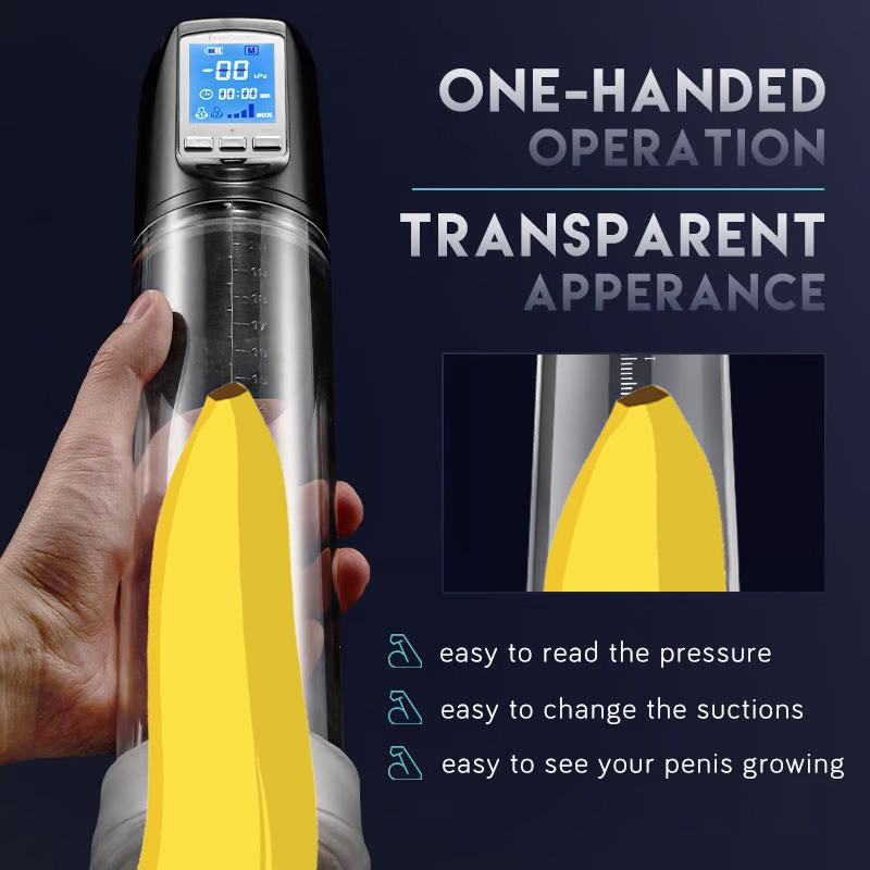 Penile Vacuum Pump Penis Enlargement Enhancer Ring Electric Penis Pump Sex Toys for Men Male Masturbator Penis Extender 18+