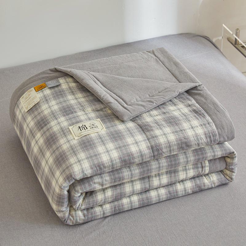 MUJI-Style Xinjiang Cotton Summer Cooling Quilt - Machine Washable & Lightweight