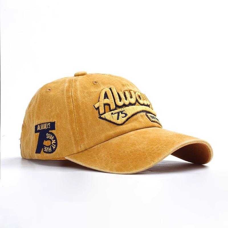 Washed Casual Youth Letter Embroidered Sun Hat Men Street Fashion Baseball Cap Baseball Cap Girl Hat