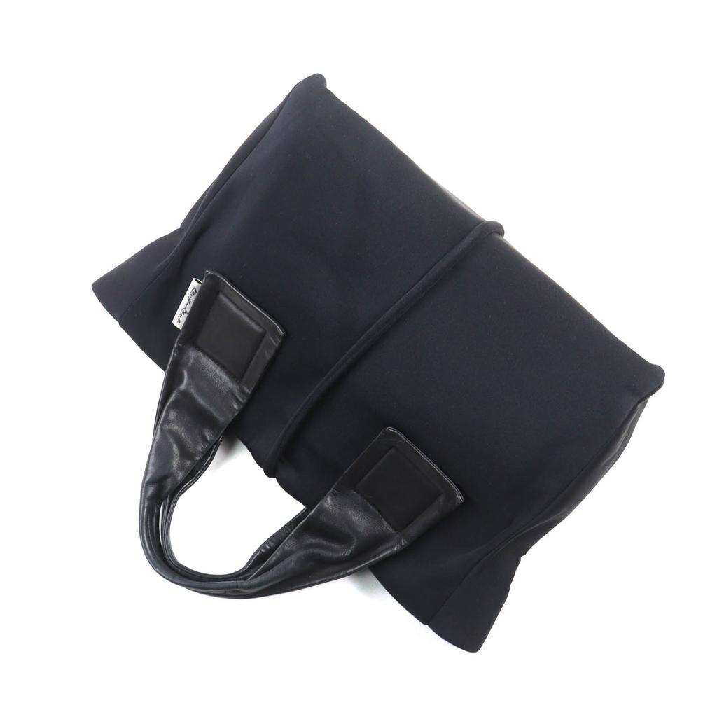 Great kawa-kawa Tote Bag WET Leather handle black leather Women Used