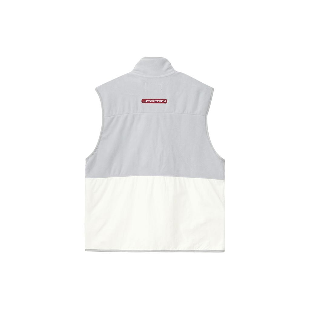 Jordan Patchwork Design Brand Logo Patch Stand Collar Vest Men Tops Light-Blue FB1907-133