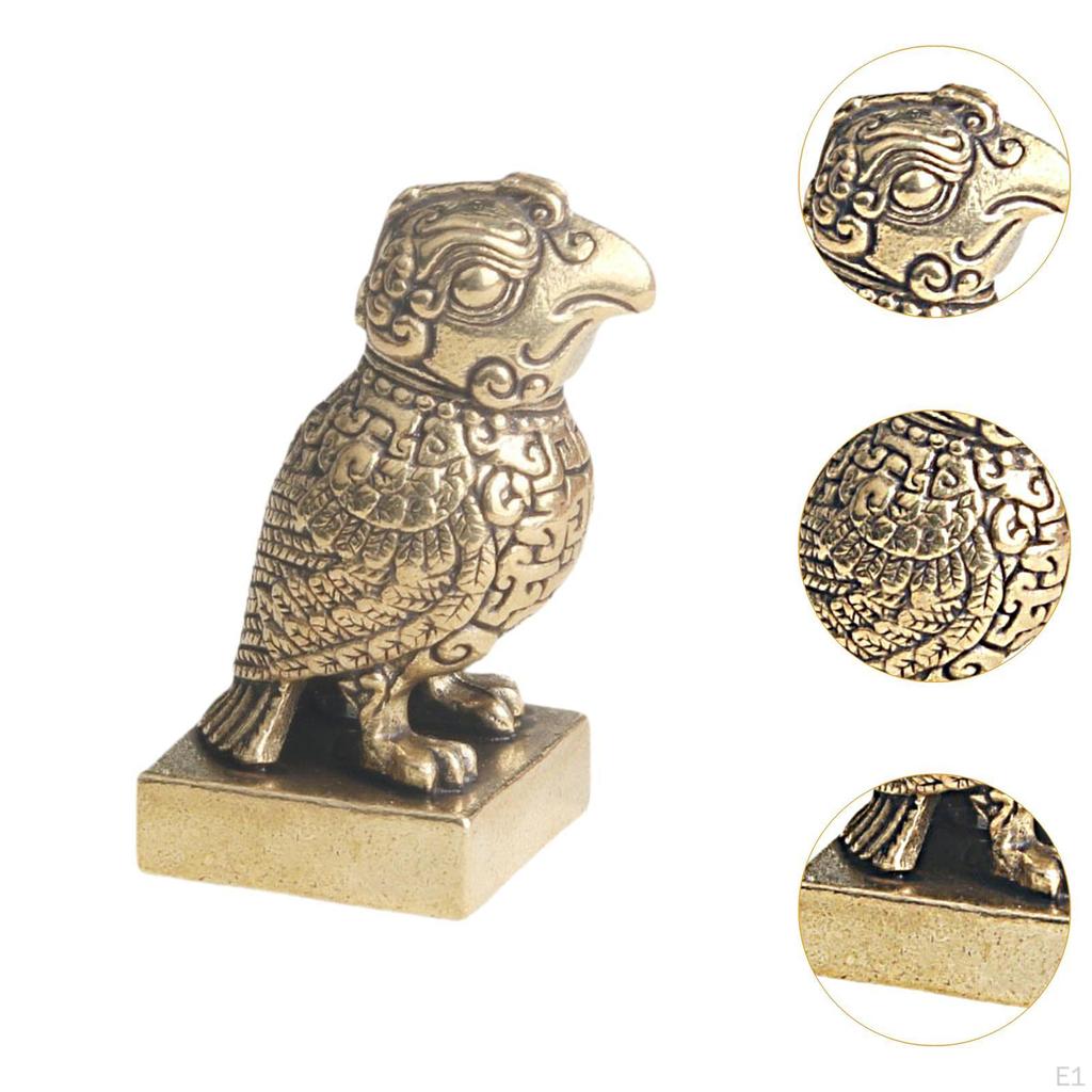Statua Uccello in Ottone Mini Figurine Artigianato Artistico Ornamento Decorativo Scultura Piccolo Animale per