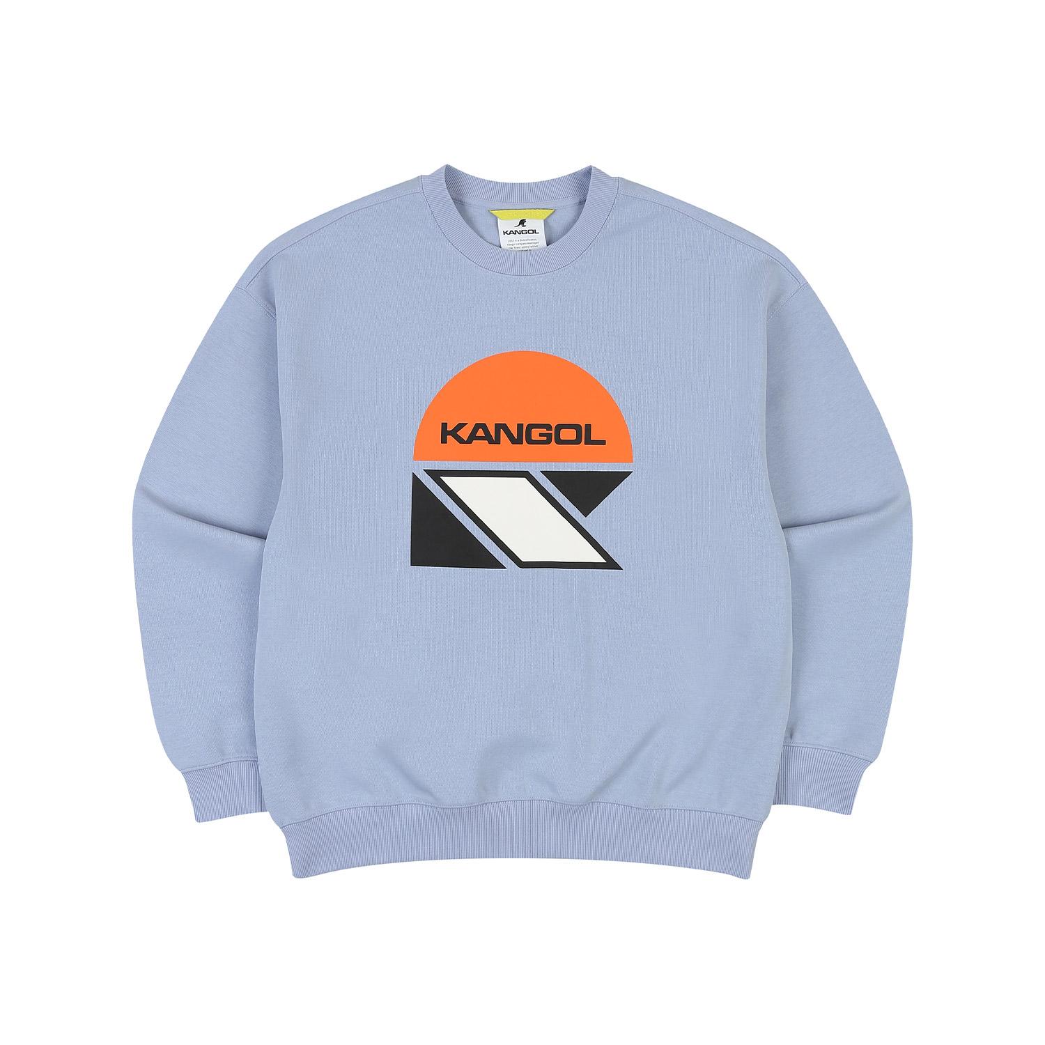 Свитшот Kangol Crs с большим логотипом 9002 Светло-голубой Lt.Blue/L