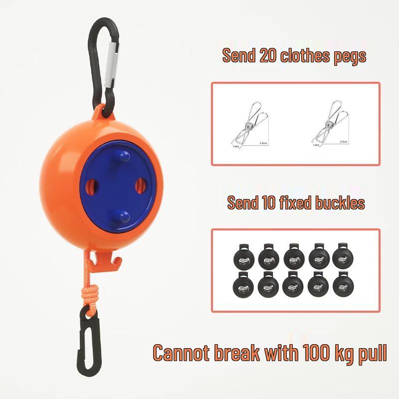 Retractable Portable Clothesline for Travel and Home - Indoor & Outdoor Use