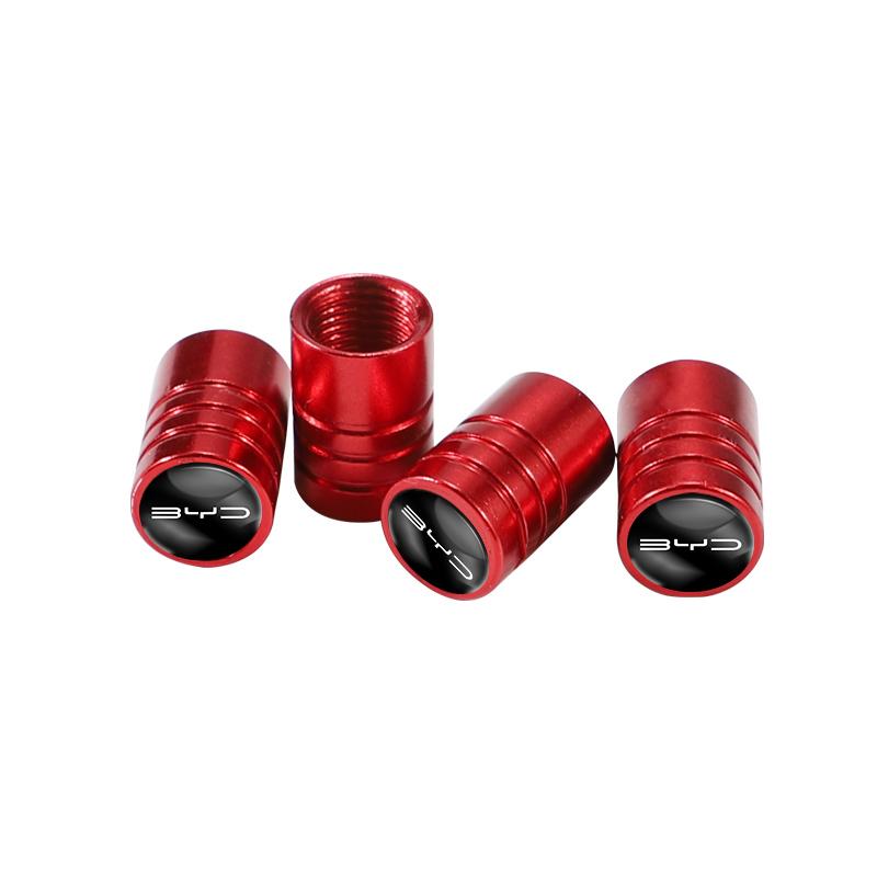 4PCS Metal Alloy Car Wheel Tire Valve Stem Caps For BYD F3 E6 Yuan Plus Atto F0 G3 I3 Ea1 Song Max Tang Dmi F3 2din 2014 G6 Qin