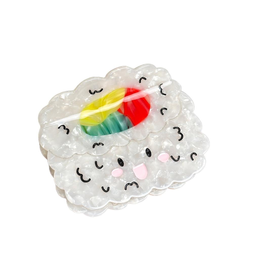 Korean Style Sushi Hair Clip Cute Acetic Acid Claw Clip Hairpin Small Shark Clip Daily