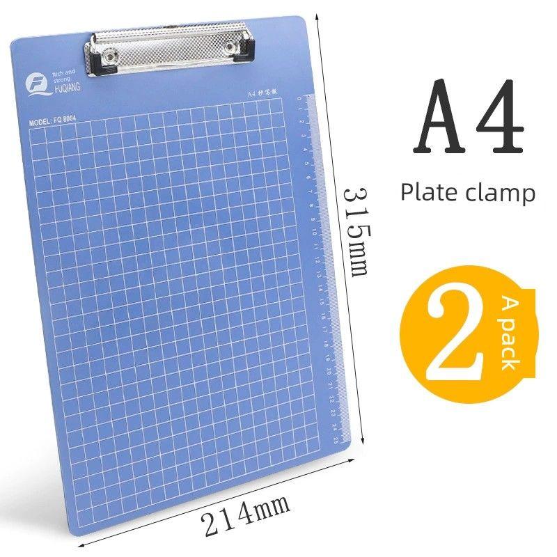 Approval Book Clip Multifunctional A5 Flat Board Nail Menu Plastic Writing Board Plate Holder Stationery Office Supplies Vertical Book for Students Large A4 [Tablet Clip] 2 Pieces