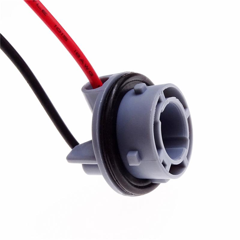 1 par de chicote de fiação de lâmpada de LED para carro, base de lâmpada para soquete de lâmpada 1156, conector adaptador, acessórios de luz de carro ABS