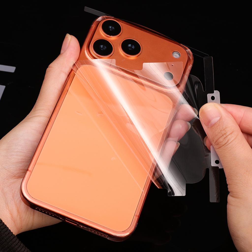 Weiche TPU-Bildschirmschutzfolien Rückseitenfolien für IPhone 17 Pro Max 17Air 17Pro Seitenrahmen+Rückseiten-Schutzaufkleber Rand Hydrogel-Folie