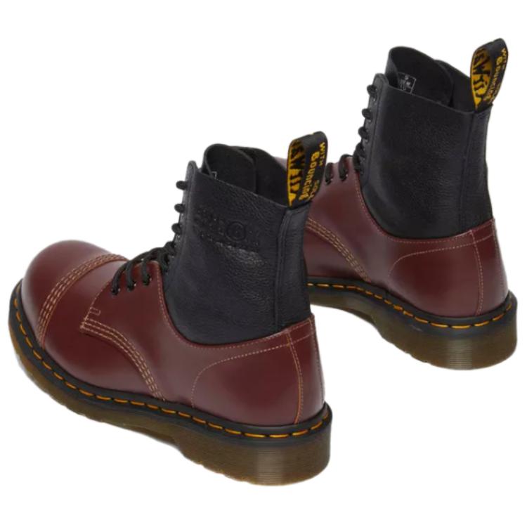 Dr. Martens MM6 Maison Margiela X 1460 Twisted and Reimagined Oxblood Black Unisex Sneakers Red 32186601