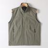 Original Foreign Trade Men's Clothing Surplus Stock Outdoor Stand Collar Multi-Pocket Workwear Casual Vest Loose Sleeveless Vest Trendy