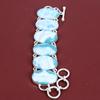 Larimar Bracelet Natural Gemstone Bracelet 925 Sterling Silver Bracelet Adjustable Chain Bracelet Decent Jewelry Handmade Bracelet for Gifts