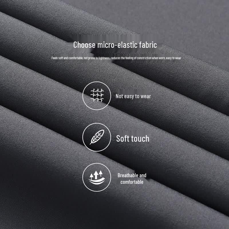 SHANSHAN Men's Ice Silk Business Casual Straight-Leg Pants