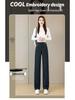 Velvet Elastic Waist Lambswool Jeans: Loose Winter High Waist, Stretch, Plus Size, Thickened Straight-Leg Pants (75-200)