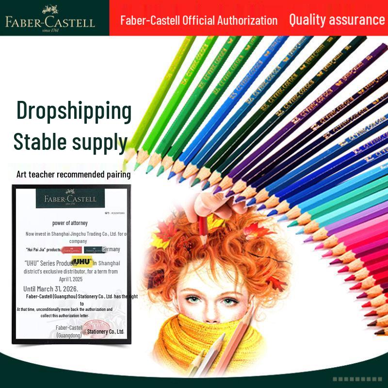 Faber-Castell Classic Oil-Based Single Colored Pencils - Multi-Color Refill Available Faber-Castell Black Mini Eraser