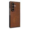 AZNS For Samsung Galaxy Z Fold7 5G Case Imprinted PU Leather Coated PC Phone Back Cover