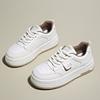Little White Shoes Women's 2025 Spring New Fashion Versatile Lightweight Leather Muffin Thick-soled Height-increasing Sports and Leisure Board Shoes