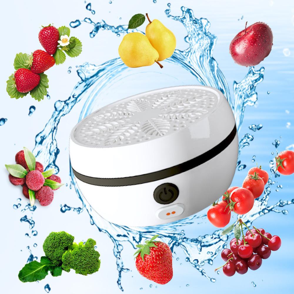 

Small Household Sterilizer Food Cleaner Automatic Fruit Vegetable Washing Machine Portable Wireless Kitchen Fruit Washer 9x9x4.8