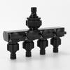 Versatiles Plastic Water Dispenser 4 Way Division With Ball Valves Suitable for Multiple Outdoor Applications