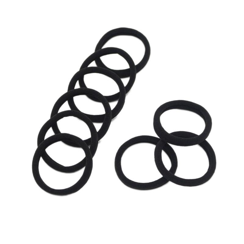 Women Black Hair Ties Elastic Rubber Bands Hair Accessories Ponytail Holders Scrunchies Accessories